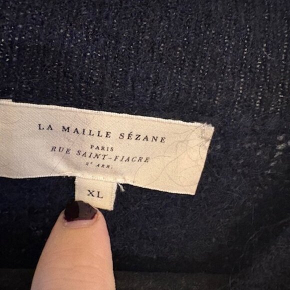 Sezane Trudy Jumper in Blue and White Stripes, Size XL - Picture 4 of 6